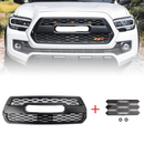 Toyota Tacoma TRD PRO 2016-2023 Front Bumper Hood Grille With Sensor Cover Grey / Red / White LOGO