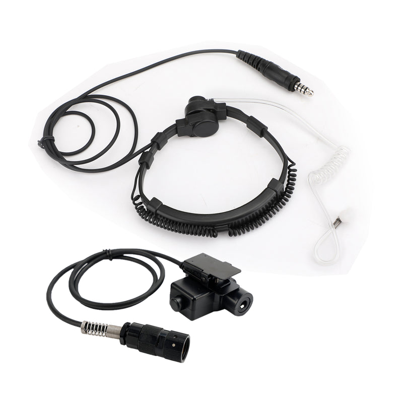 7.1mm Big Plug Tactical Throat Mic Headset For AN/PRC-152 AN/PRC-148 U329 Radio