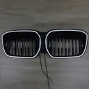 Double Slat Black Front Kidney Grill Grille Fit BMW IX3 G08 LCI 2022-2024
