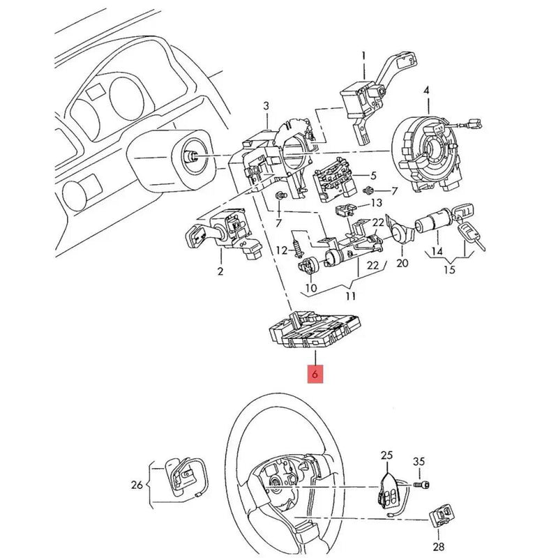 VW Golf 2004-2013 Steering Wheel Module Multifunction Cruise Control 1K0953549CH