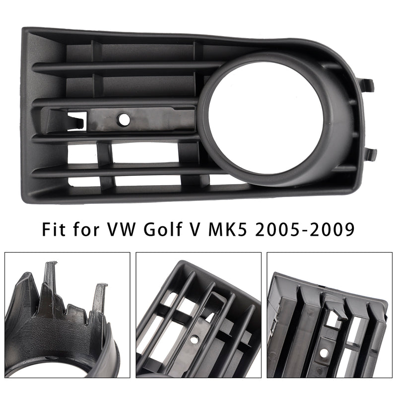 Front Left Side Bumper Grille Fog Light Grill For VW Golf V MK5 2005-2009