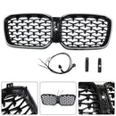 Diamond Glossy Black Front Bumper Kidney Grille Fit BMW X3 G01 X4 G02 2022-2025