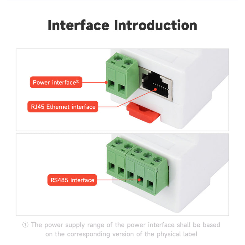 Industrial RS485 to RJ45 Ethernet Module Multi-Host to Serial Port Modbus Gateway