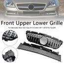 Chrome Front Upper Lower Grille Fit Mercedes SLK-Class R172 SLK55 2011-2016