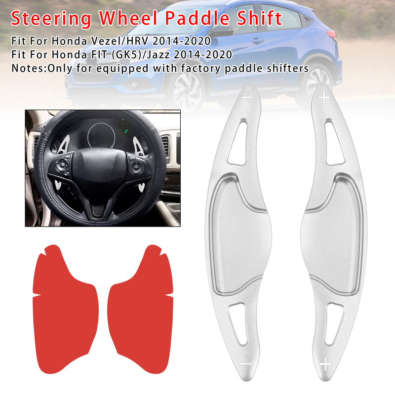 Steering Wheel Paddle Shifter Extension For Honda FIT VEZEL HRV Aluminium Silver