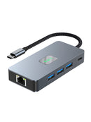 9 in 1 TYPE-C to RJ45 (Gigabit)+USB3.0*3+HDMI+USB-CS Data+PD100W+SD/TF MacBook