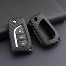 Leather Silicone Car Key Case Cover With Buckle For Toyota