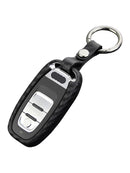 Leather Silicone Car Key Case Cover With Buckle For Audi