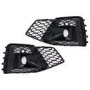 2PCS Front Bumper Fog Light Cover Grille 8W6807682T3Q7 Fit Audi S5 2020-2023