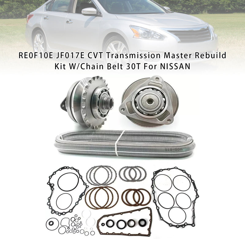 RE0F10E JF017E CVT Transmission Master Rebuild Kit W/Chain Belt 30T For NISSAN