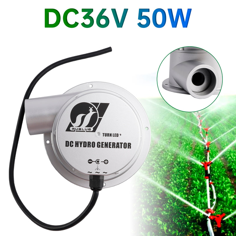 24V Water Flow Turbine Small Hydroelectric Generator DC36V36W/50W for Home Field