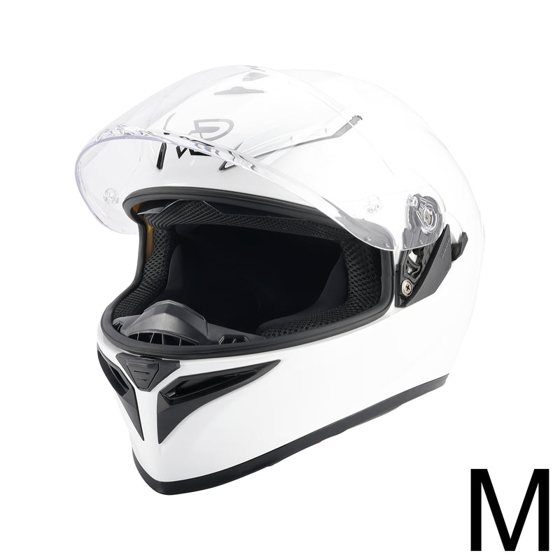 DOT Motorcycle Helmet Adult Street Full Face White