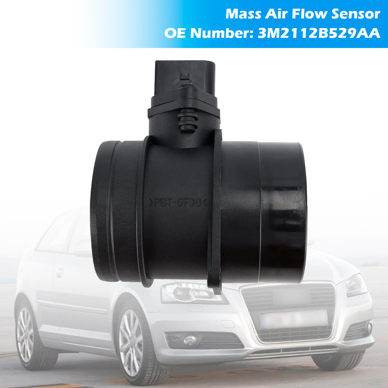 Mass Air Flow Sensor 3M2112B529AA For Ford VW Golf Audi A3 A4 Leon Octavia TDI