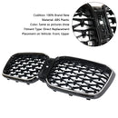 Diamond Glossy Black Front Bumper Kidney Grille Fit BMW X3 G01 X4 G02 2022-2025