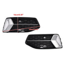 2PCS Front Bumper Grille Grill Fog Light Cover Fit Audi A6 C8 2019-2023