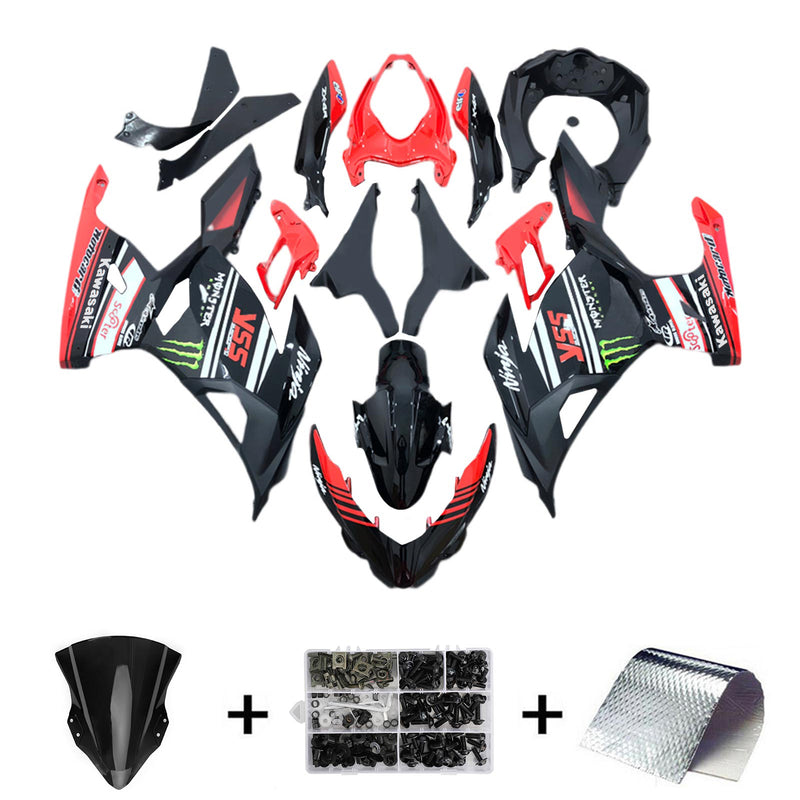 Amotopart Kawasaki EX400 Ninja400 2018-2023 Fairing Kit Bodywork Plastic ABS