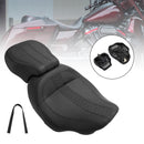 Complete Cushion Rider Passenger Seat Orange Fits For Touring Cvo Glide 23-24 Orange