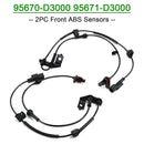 2PC Front ABS Sensors for Hyundai Tucson TL 2015-2021 95670-D3000 95671-D3000
