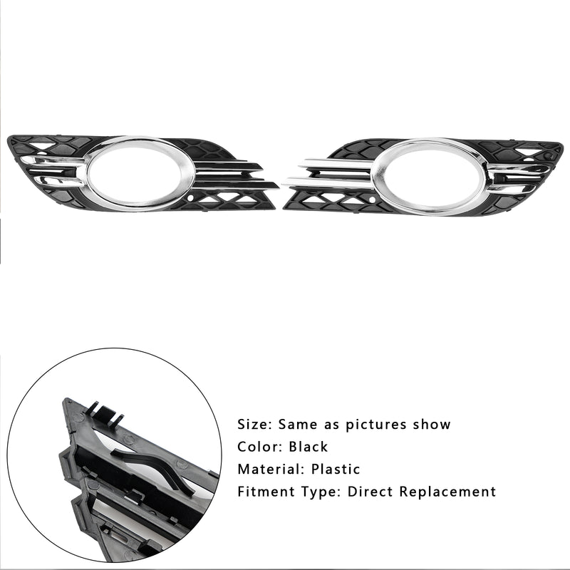 Front Fog Light Grill Chrome Trim Cover Set Fit Mercedes-Benz E-CLASS W211 07-09