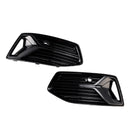 2PCS Front Bumper Fog Light Cover Grill Grille Fit Audi A6 C8 2019-2023
