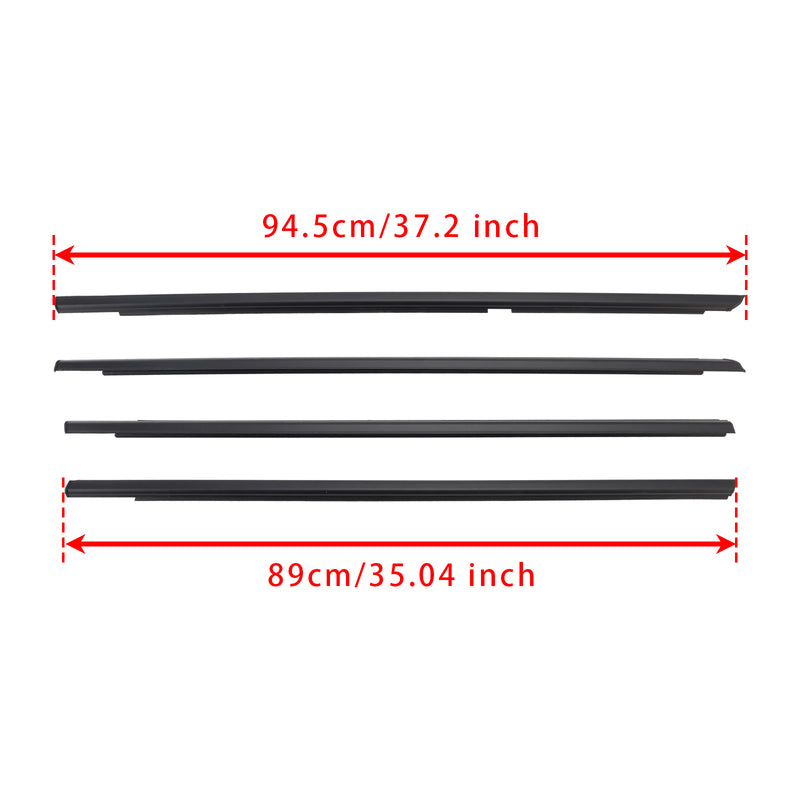 4PCS Door Glass Belt Outer Molding Weatherstrip For Suzuki Grand Vitara 09-13