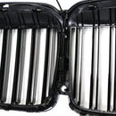 2019-2022 Fit BMW X7 G07 Double Slat Gloss Black Front Kidney Grill Grille