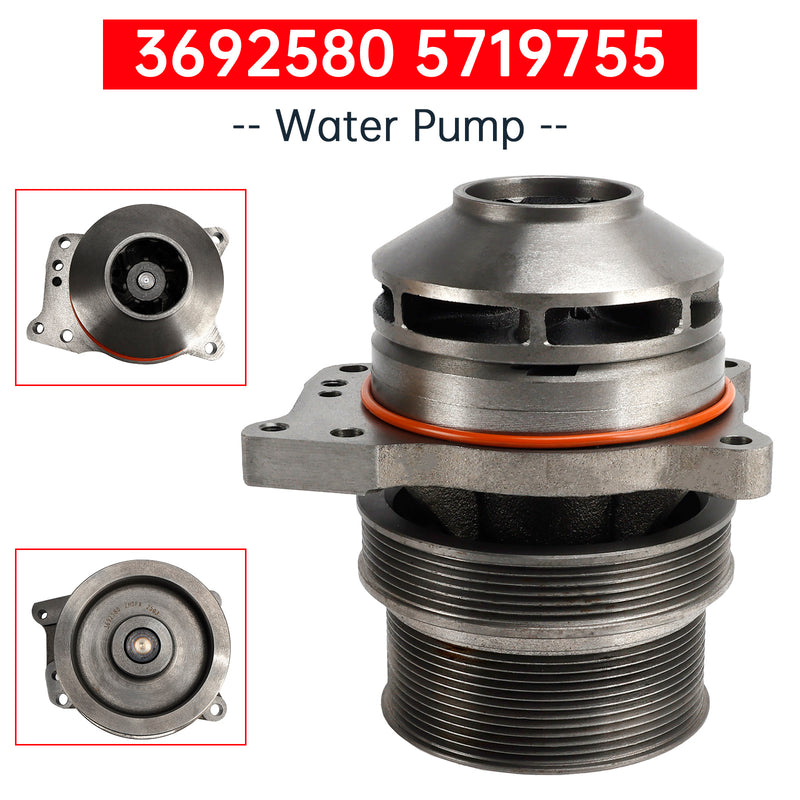 Water Pump 3692580 5719755 for Cummins ISX15 QSK60 X15 ISX12 G Engine