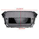 RS4 Style Front Bumper Grille Grill Fit Audi A4 S4 B8.5 2013-2016 w/ Quattro