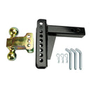 45900 Adjustable Channel Style Dual Ball Mount For 2" Trailer Hitch Tow Receiver