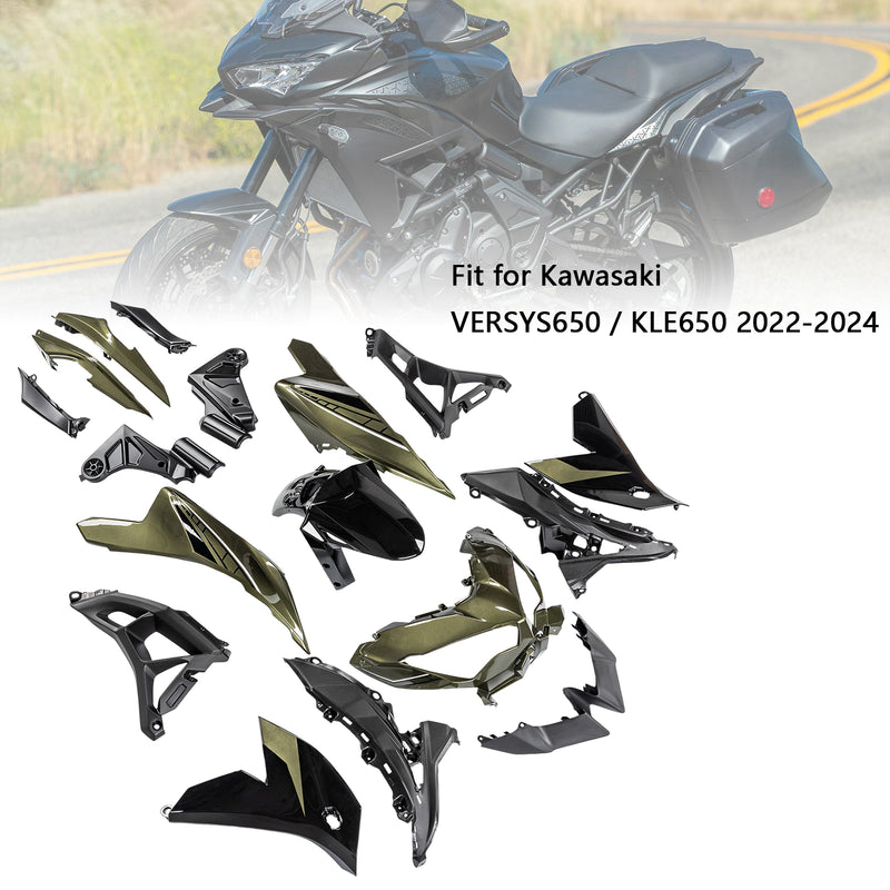 Injection ABS Bodywork Fairing Kit For Kawasaki VERSYS 650 KLE 2022-2024 06#