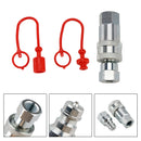 1/4" NPT Hydraulic Quick Connect Coupler ISO A 7241 Male & Female