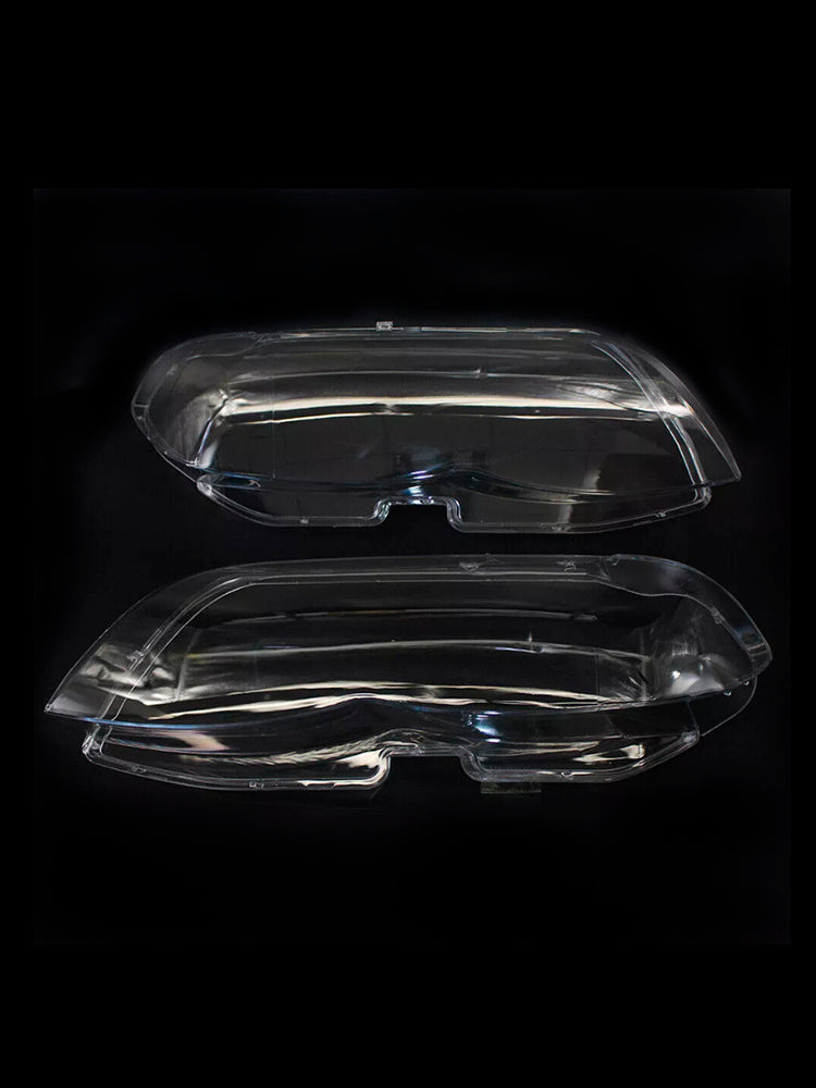 2PCS Front Headlight Glass Clear Cover For BMW X5 E53 2004-2006