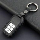 Leather Silicone Car Key Case Cover With Buckle For Honda