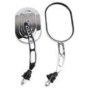 Pair of Chrome Mirrors Left & Right Mirror Set 10mm For Motorcycle Chopper