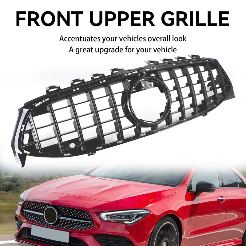 Black Front Bumper Grille Grill Fit Mercedes CLA Class W118 C118 2020-2024 GTR