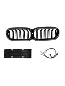 2021-2024 Fit BMW 5 Series G30 G38 Gloss Black Front Kidney Grille Double Slat