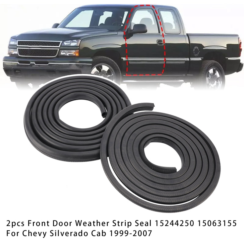 2pcs Front Door Weather Strip Seal 15244250 15063155 For Chevy Silverado Cab