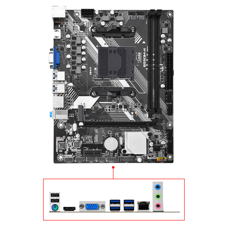 B550M-K Computer Motherboard AM4 protocol M.2 Hard Drive Supports Ryzen 3-5