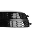 2X Car Front Bumper Fog Light Grilles For Audi A6 C7 S-Line 2012-2014
