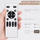 Remote Quiet 6 Speeds Black White Modern 52" Pendant Ceiling Fan with Light