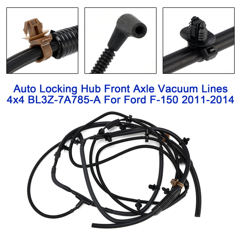 Auto Locking Hub Front Axle Vacuum Lines 4x4 BL3Z-7A785-A For Ford F-150 11-2014