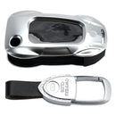 Audi A1 A3 S3 Leather Alloy Zinc Car Key Silvery Case Cover
