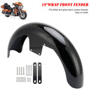 19" Wrap Front Fender ABS For Touring Electra Street Road Glide Baggers FLHT FLHR