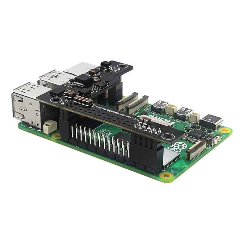 Raspberry Pi5 Dedicated POE Expansion Board 5V 4.5A Isolated Module Heat Sink