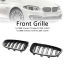Kidney Bumper Grille Grill Fit BMW 5 Series F10 F11 2010-2016 Gloss Black