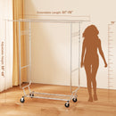Portable Closet 660lbs Clothing Racks with Wheels Heavy Duty Clothes Rack Metal Clothes Storage
