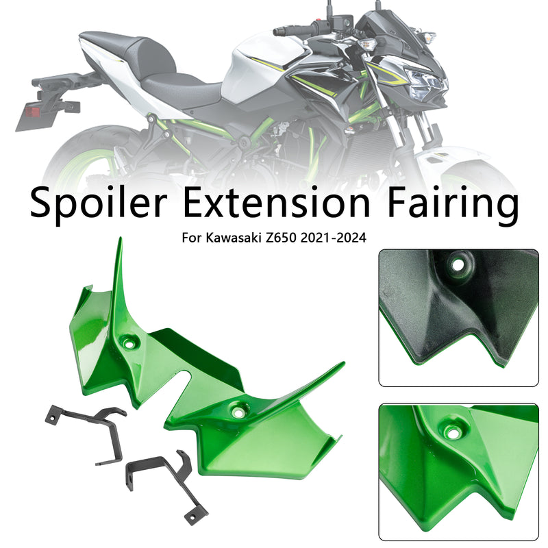 Front Downforce Spoiler Extension Fairing For Kawasaki Z650 2021-2024
