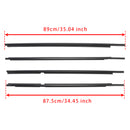 4PCS Door Glass Belt Outer Molding Weatherstrip For Toyota Yaris Hatchback