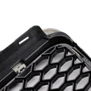 Black Front Honeycomb Bumper Grill Grille Fit Audi A6 C6 2008-2011 Facelift