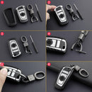 Leather Silicone Car Key Case Cover With Buckle For BMW Square
